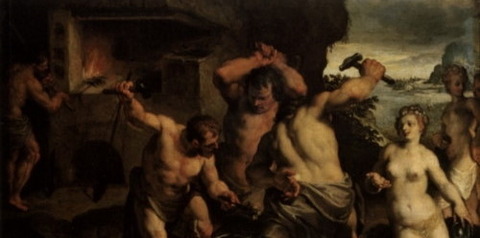 Venus at the Forge of Vulcan Felice Riccio -
