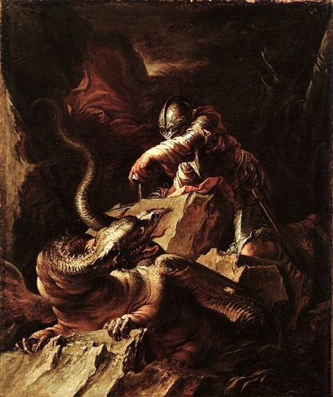 Jason and the Dragon by Salvator Rosa