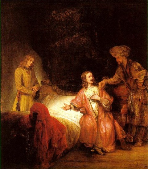 Joseph Accused by Potiphar’s Wife’, Rembrandt, 1655