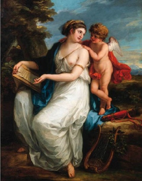 Sappho Inspired by Love by Angelica Kauffmann 1775