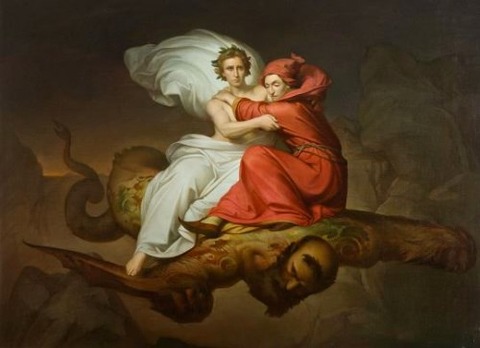 Dante and Virgil Flown by Ceron 1893 Roberto Bompiani