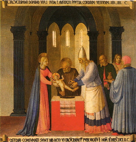 Depiction of the Circumcision of Jesus by Fra Angelico 1450