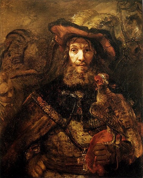 Man with a Falcon on his Wrist (possibly St. Bavo) 1661