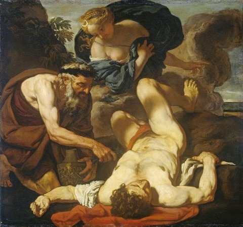 Selene And Endymion by Attributed to Johann Carl Loth