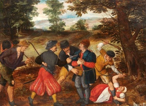Flemish School, 17th A Robbery on a Country Road