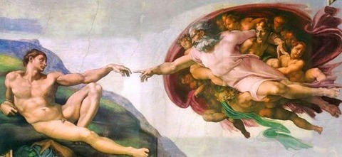 The creation of Adam Michelangelo