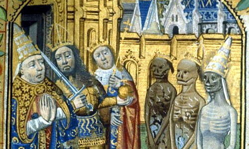 三人の生者と三人の死者の絵画10点 死が運命を告げる メメント モリの一種 メメント モリ 西洋美術の謎と闇