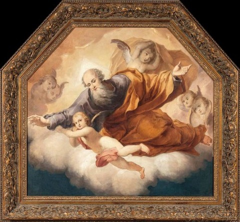 German School, 19th God the Father with Angels