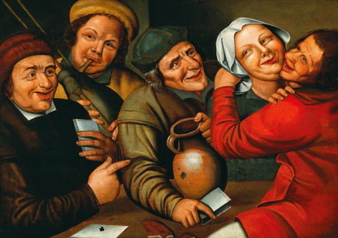 Peasants Carousing Cards Worshop Jan Massys 1509-73