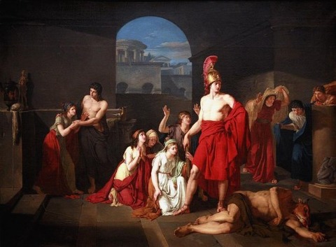 Theseus Victor Of The Minotaur by Charles Edouard Chaise 1791