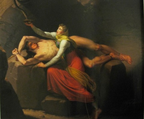 Loke and Sigyn by Christoffer Eckersberg (1810)