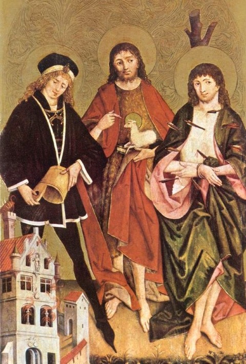 Hans Strigel Florian mit Johannes und Sebastian 1480