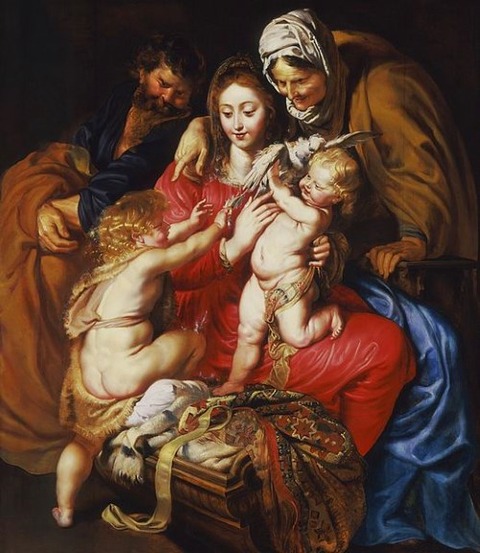 The Holy Family St. Elizabeth St. John Peter Paul Rubens 1609