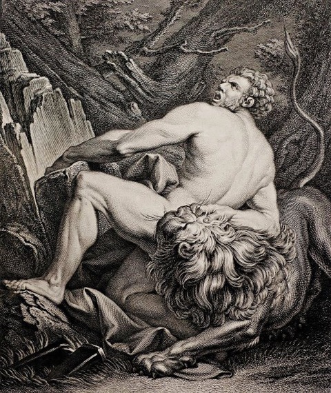 Milo of Croton Charles Michel-Ange Challe 1718