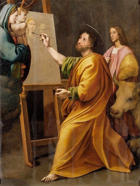 Saint Luke Painting the Madonna. Raphael Santi