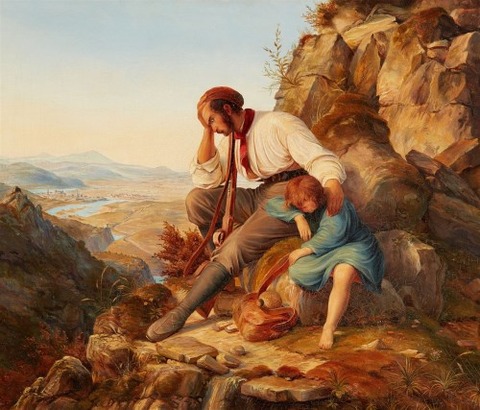 Carl Friedrich Lessing, attributed Robber and his Child 1808-80