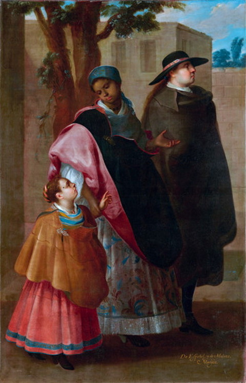 Attributed José de Ibarra  Spaniard and Mulatta Morisca 1730