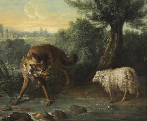 Jean-Baptiste Oudry The Wolf and the Lamb