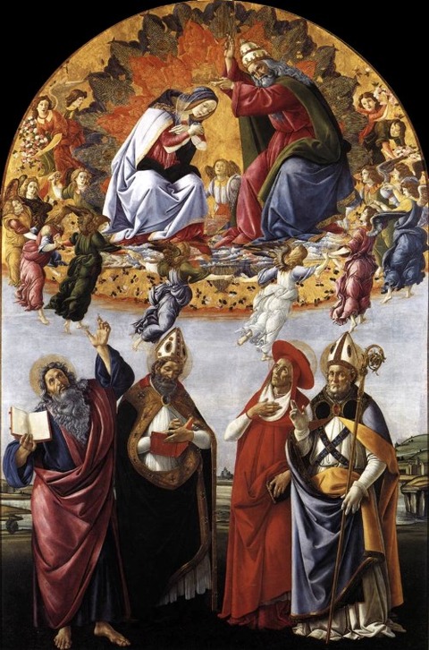 Botticelli, with only God the Father in evidence 1490-92