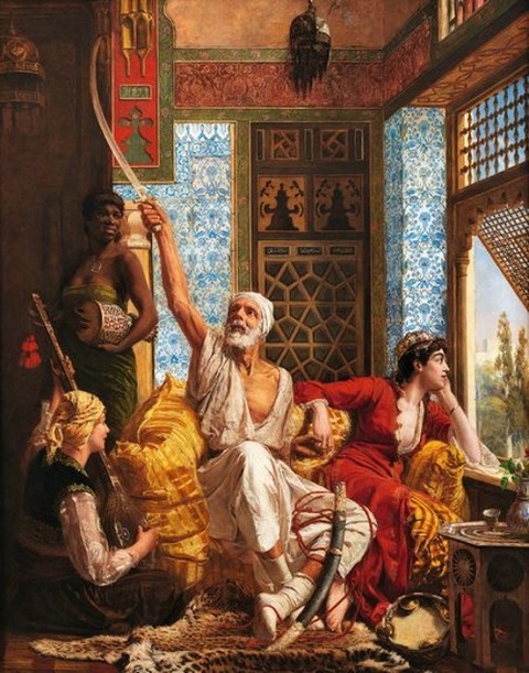1883 Walter Charles Horsley, Women and an Old Man in the Harem