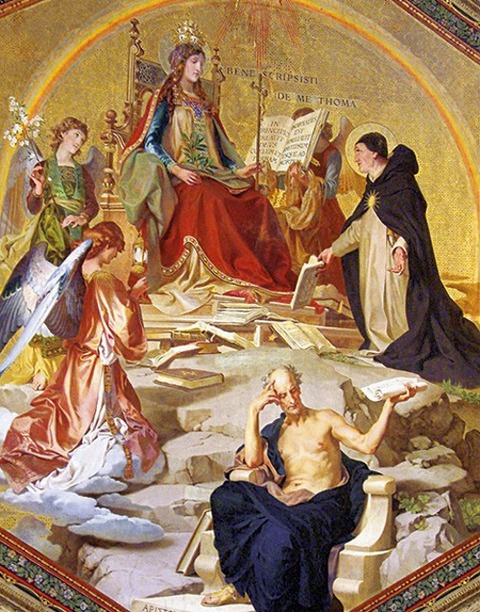 Thomas Aquinas and Aristotle 1883-87 Ludwig Seitz