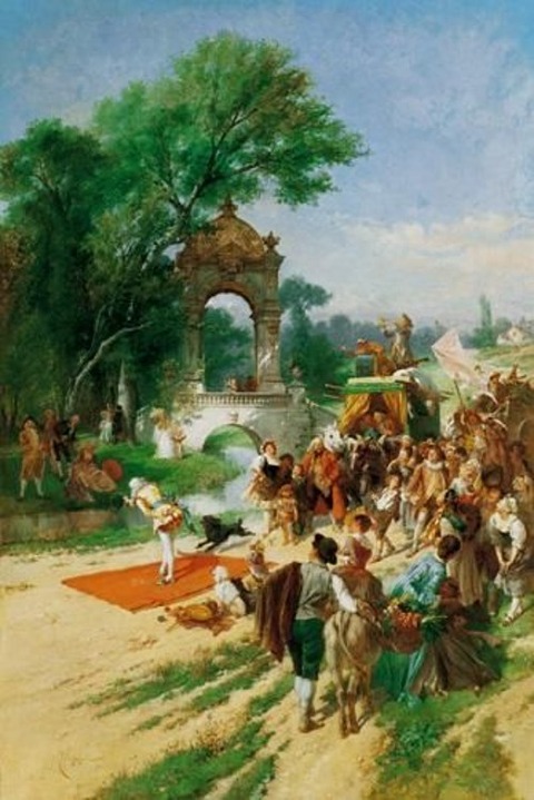 A Travelling Circus by Emile Antoine Bayard