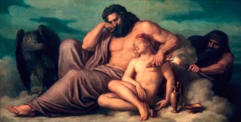 Zeus, Ganymedes, Prometheus Christian Griepenkerl 1878
