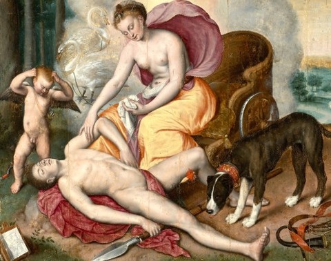 Marten de Vos, Venus and Adonis, 16th