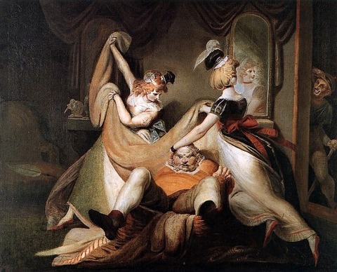 Falstaff in the laundry basket by Johann Heinrich Fussli 1792