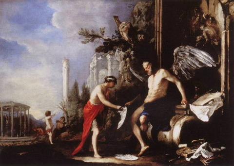 Allegory Time Chronos Eros 1630s Johann Heinrich Schonfeld