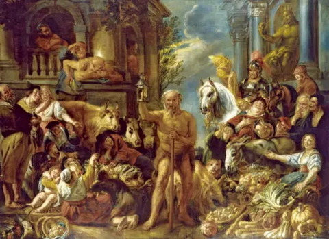 Jacob Jordaens Studio 1593-1678 Diogenes Honest Man