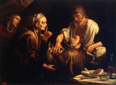 Gioachino Assereto - Isaac Blessing Jacob 1640