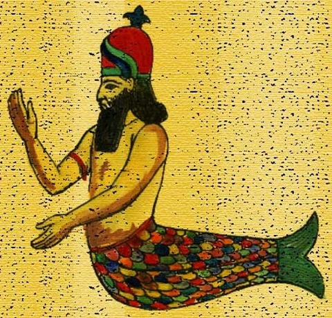 Semitic Dagon based Oannes relief Khorsabad