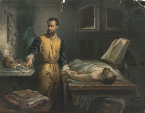 1848 painting Edouard Hamman anatomist Andreas Vesalius