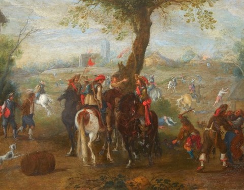 Flemish School, 17th A Robbery in a Village