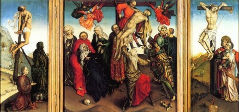 Descent-from-the-cross-Copy robert Campin 1448-65
