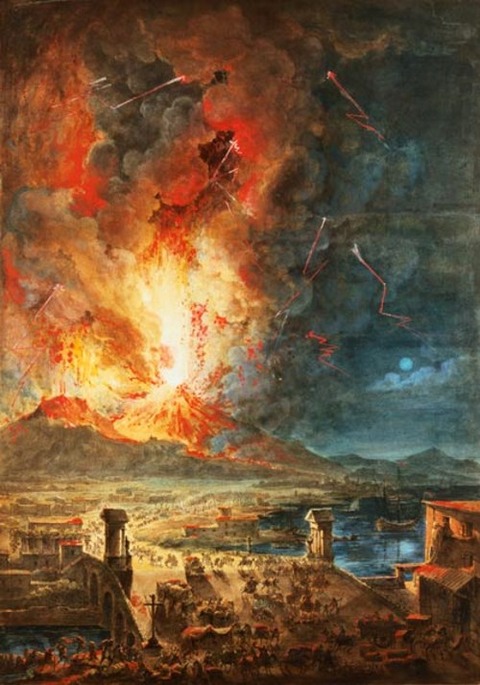 The Great Eruption of Mt. Vesuvius - Louis Jean Desprez