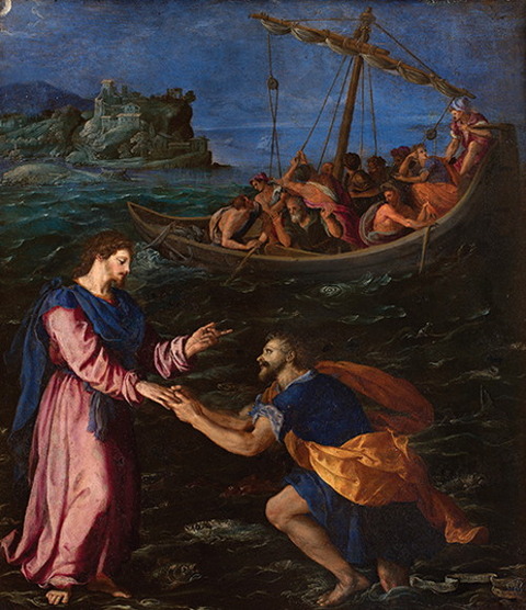 St. Peter Walking on Water, by Alessandro Allori 1535–1607