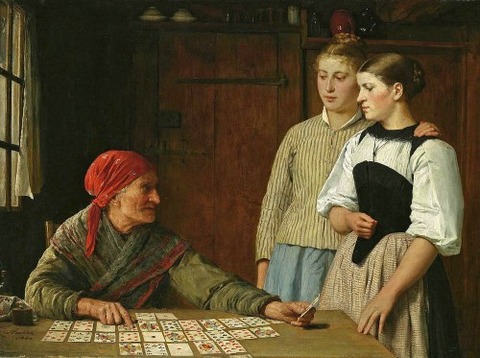 Fortune Teller by Albert Anker