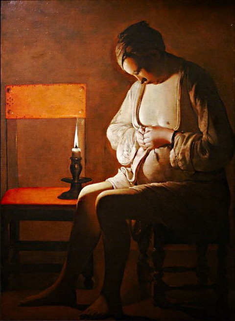 Femme à la puce, Georges de la Tour 1638