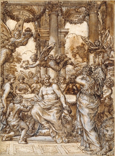 Cybele before the Council of the Gods Pietro da Cortona 1633