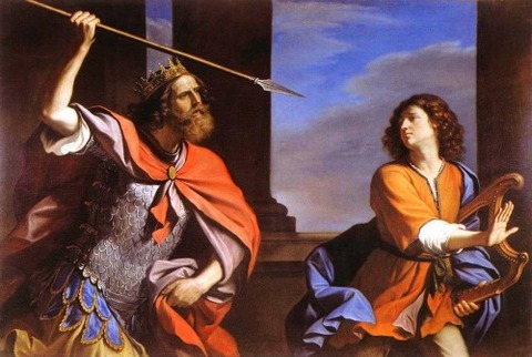 Saul Attacking David Guercino (1646)