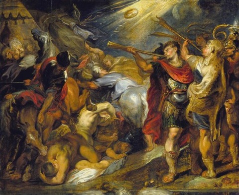 Overcoming the Midianites Workshop of Peter Paul Rubens 1625-30