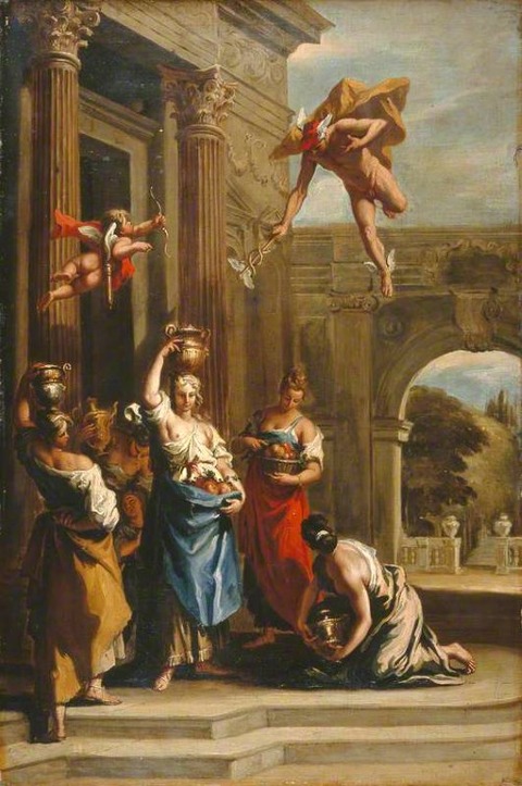 Mercury Herse Aglauros Sebastiano Ricci school 1659–1734