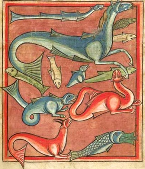 Fish, British Library, Harley MS 4751, Folio 68r