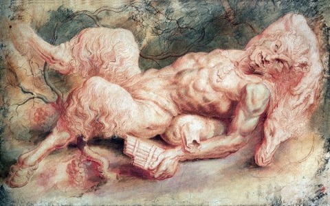 Peter Paul Rubens - Pan reclining (1610)