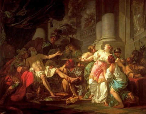 DAVID, Jacques-Louis The Death of Seneca 1773