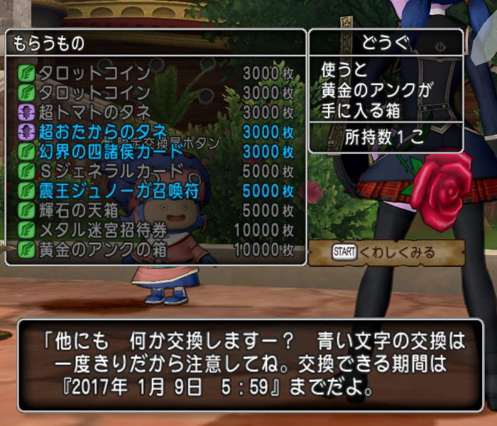 おさかなコイン限定交換屋が年末年始限定オープン Dq10覚え書き