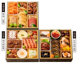 2019 大丸松坂屋売れ筋三巨匠共演おせち和洋中華風三段