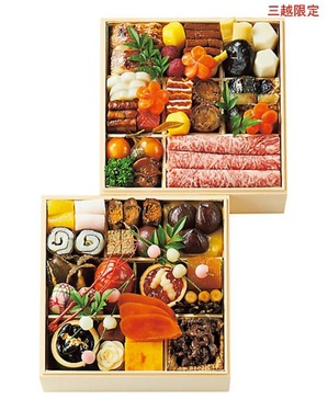 2019三越売れ筋 〈松阪肉老舗 柿安〉料亭おせち二段重